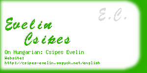 evelin csipes business card